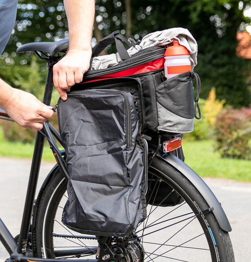 Haberland Gepäckträgertasche Flexibag Top UniKlip Schwarz/grau 8 Haberland Gepäckträgertasche Flexibag Top UniKlip Schwarz/grau – Bild 6