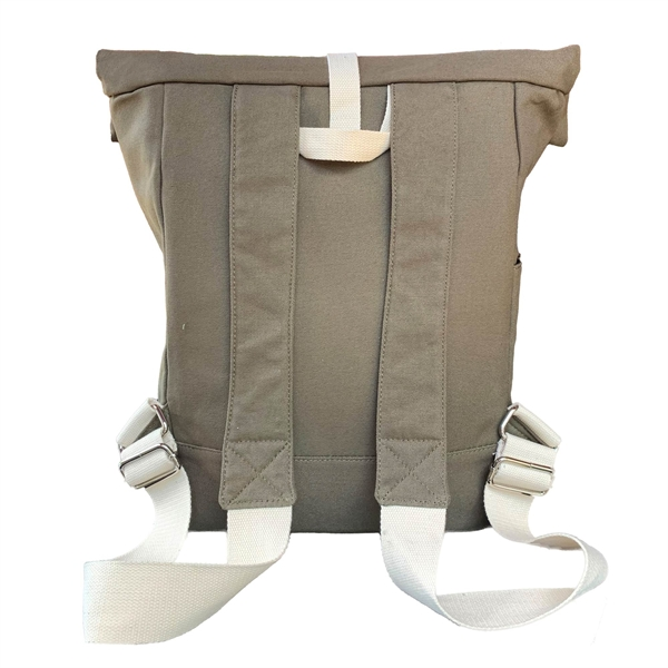 Fun Works RollTop Rucksack Canvas Eco Friendly Olive 4 Fun Works RollTop Rucksack Canvas Eco Friendly Olive – Bild 2