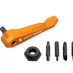 Wolf-tooth Wolf Tooth Axle Handle Multitool Orange