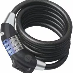 Abus Spiralkabelschloss Raydo Pro 1450 Schwarz 12mm/185cm