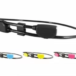 Hiplok POP, 1,3 M Tragbares Stahlkabelschloss, Schwarz