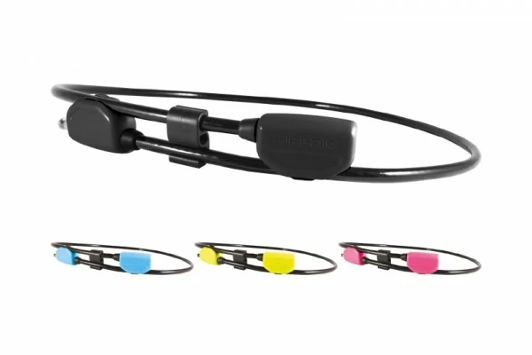 Hiplok POP, 1,3 M Tragbares Stahlkabelschloss, Schwarz 3 Hiplok POP, 1,3 M Tragbares Stahlkabelschloss, Schwarz