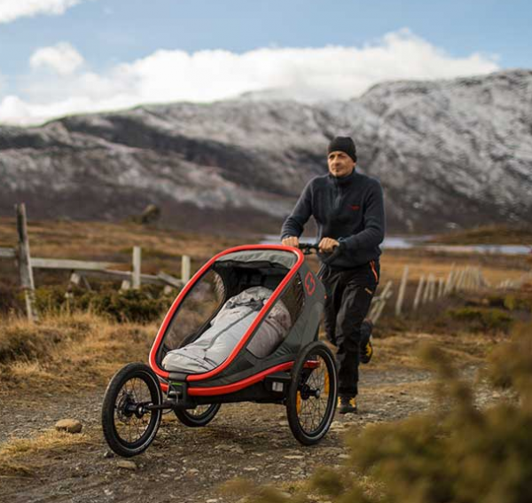 Hamax Outback Multifunktions Kinderfahrradanhänger Grau/rot 7 Hamax Outback Multifunktions Kinderfahrradanhänger Grau/rot – Bild 5